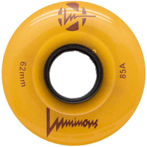 Luminous LED Quad Roller Skate Outdoor Wheels (Sold as Each's, Sunray Glow , 62mm/85A)