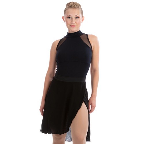 Elite Xpression - Black Chiffon Skirt  - Large Waist Band
