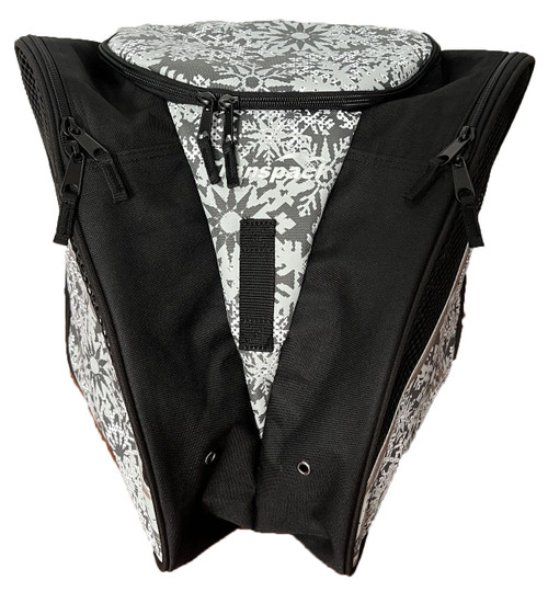Transpack Ice Skating Bag with Print Design (White/Gray Snowflake)