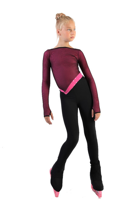 IceDress - Figure Skating Training Overalls  - Vector (Pink)