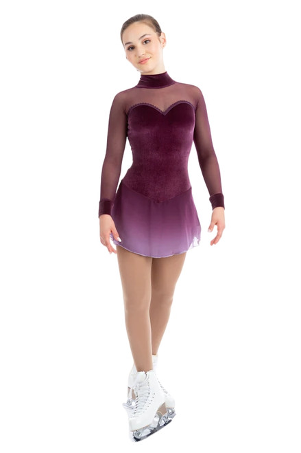 Elite Xpression - Classic Plum Velvet Dress