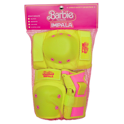 Impala Rollerskates -  Package Deal  - Roller Skates, Pads & Socks (Barbie Bright Yellow)