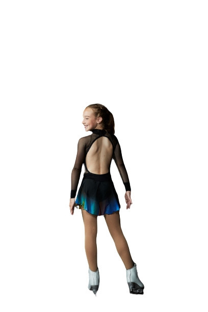 Elite Xpression - Crop Top Faded Boreal Black Dress