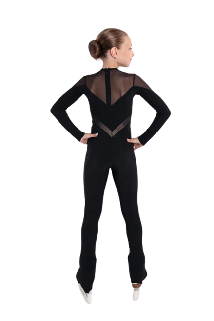 IceDress - Thermal Figure Skating  Overalls - 'Pleiade" (Black)