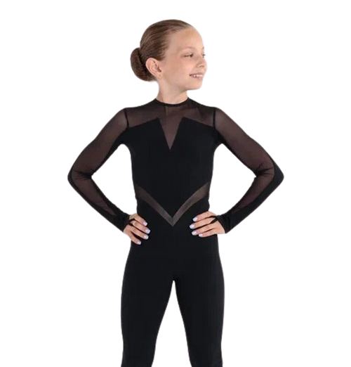 IceDress - Thermal Figure Skating  Overalls - 'Pleiade" (Black)