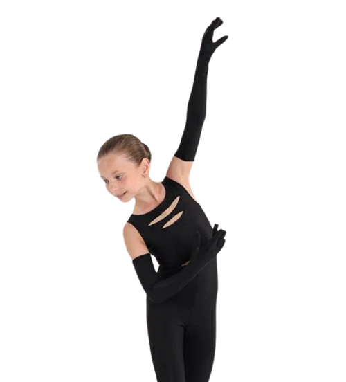 IceDress - Thermal Figure Skating  Overalls - "Gothic" Black, Complete with Gloves)