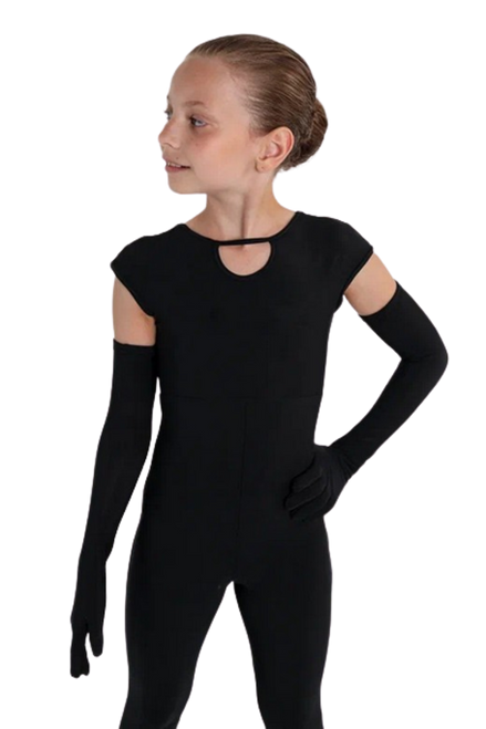 IceDress - Thermal Figure Skating  Overalls -"Charm" Black (Complete with Gloves)
