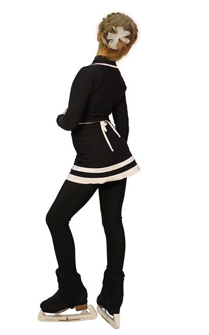 IceDress - Figure Skating Skirt s -Line (Black and White)