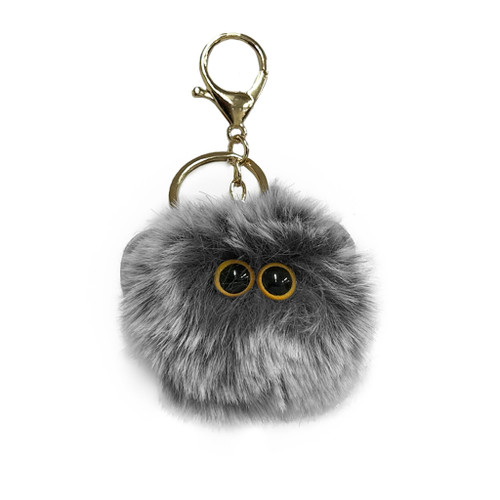 Kami-So Fluffy Keychain - Gray