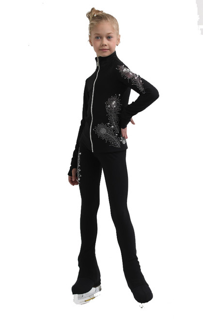 IceDress Figure Skating Outfit - Thermal - Firebird (Black)