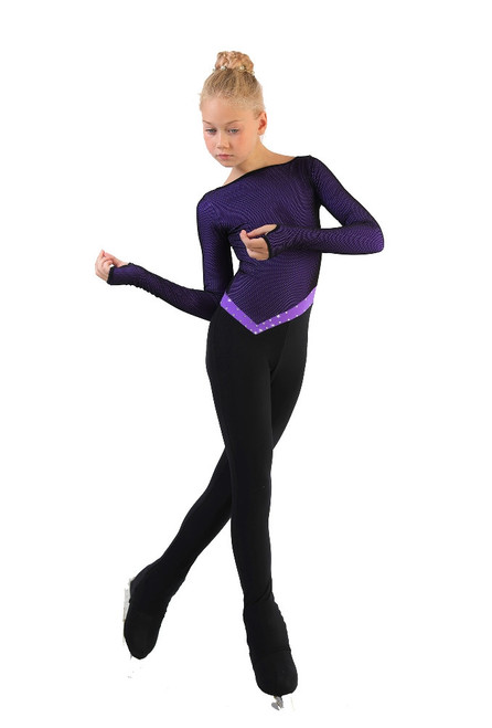 IceDress - Figure Skating Training Overalls  - Vector (Purple)