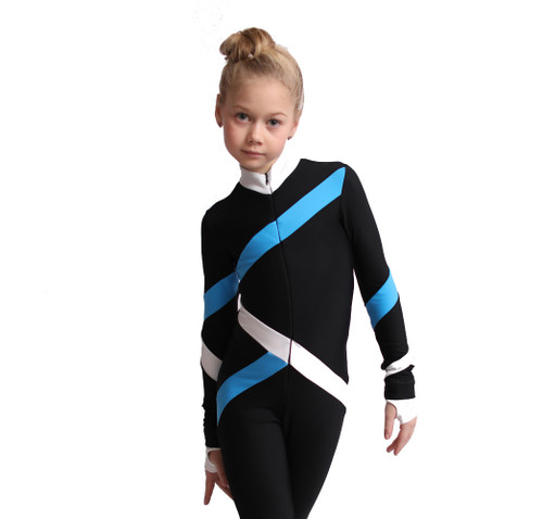 IceDress Figure Skating Overalls - Thermal - Quad (Black, Blue, White)