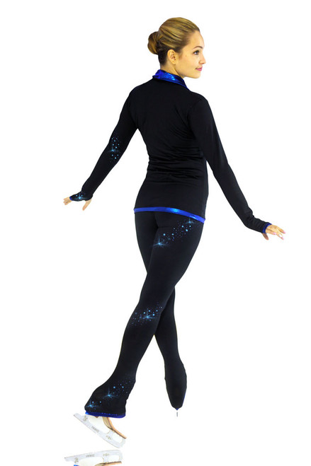 Kami-So Figure Skating Pants -  Crystal Spiral Navy