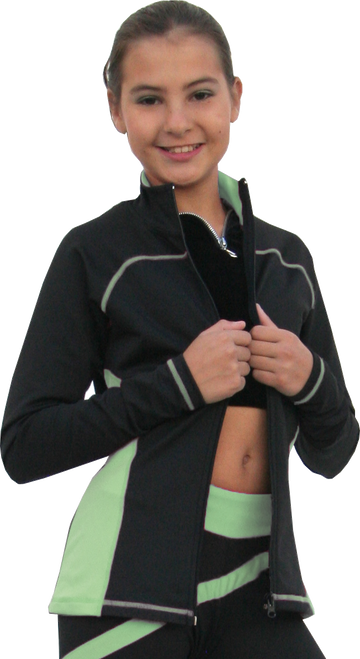 ChloeNoel J06 2Tone Princess Seam Figure Skating Jacket 2nd view