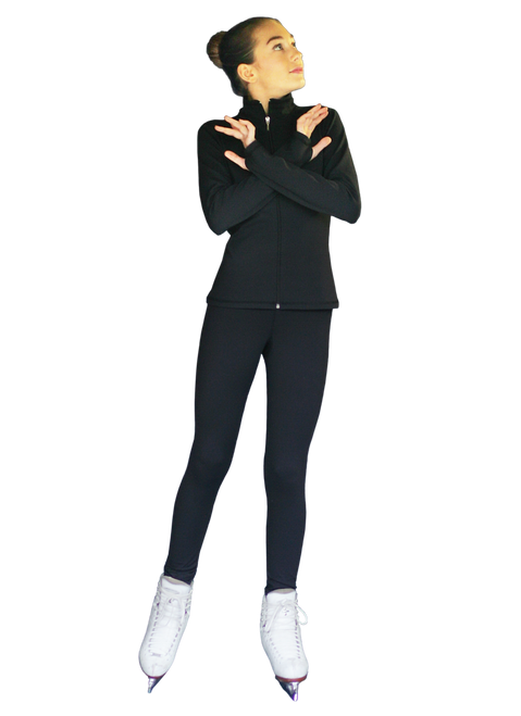 ChloeNoel PS711 Solid Color Skinny Yoga Off Ice Elite Figure Skating Pants w/ Front Pocket