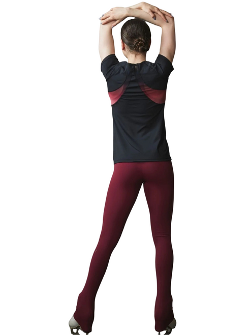 Elite Xpression - Black performance short sleeve shirt with mesh insert - Ombre Pink