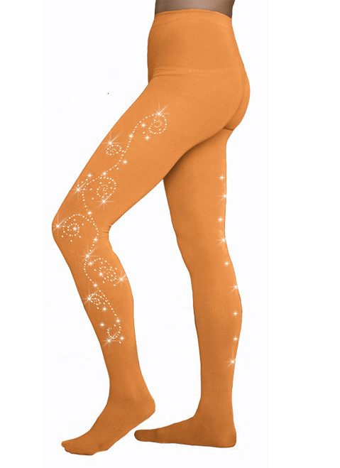 ChloeNoel Footed Ice Skating Tights 8830 2Swirls TN