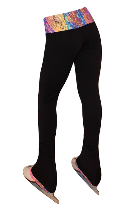 Venetta Fit Polartec Figure Skating Pants - Neon Lights