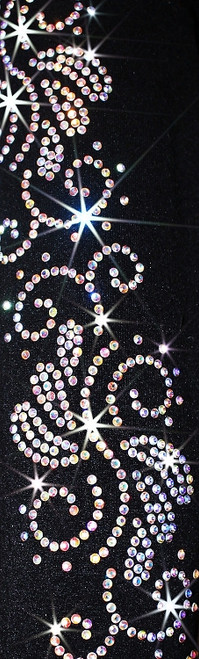 Crystals Swirls - AB Clear - Ice Skating Jacket