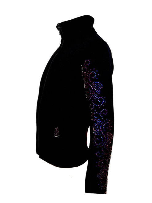Crystals Swirls - Purple Flare - Ice Skating Jacket