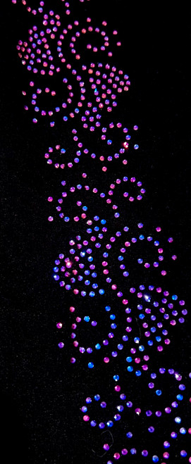 Crystals Swirls - Purple Flare - Ice Skating Jacket