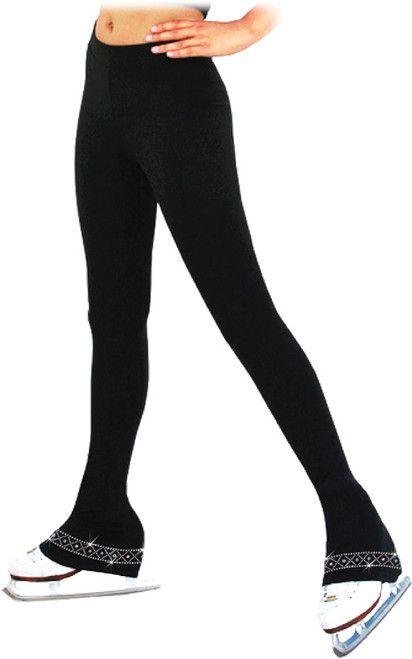 P83 Polar Fleece Figure Skating Pants with Crisscross Crystal