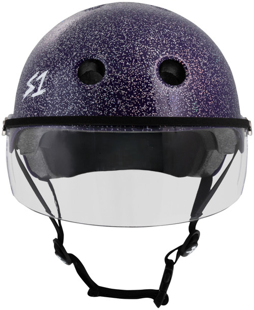 S1 Visor Lifer Helmet - Purple Gloss Glitter w/ Clear Visor