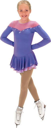 ChloeNoel DLS905 Long Supplex Body Mesh Dresses (Periwrinkle)