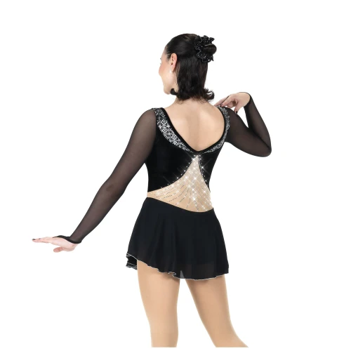 Jerry's Ice Skating Dress - Aurora AA036 Crystal Cocktail Dress - Jet Black