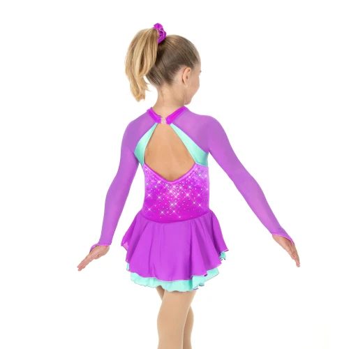 Jerry's Ice Skating Dress - Aurora AJ350 Dazzle Duo Dress - Orchid/Aqua