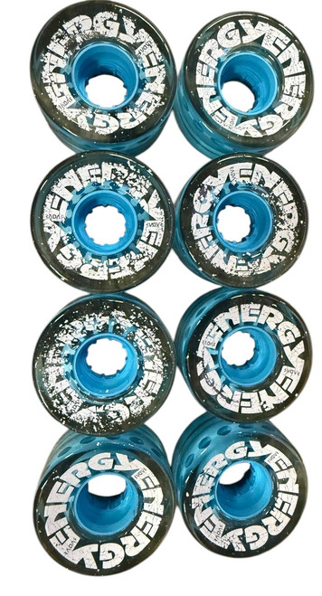  Riedell Skates Radar Energy 57mm Outdoor Skate Wheels (Refurbished, Clear Blue,Set of 8)