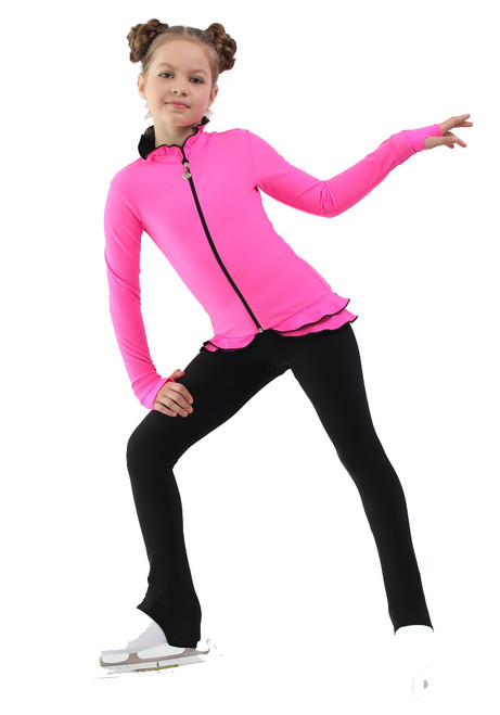 Special Deal - IceDress Figure Skating Jacket - Thermal - Minx (Hot Pink with Black, Size CM)