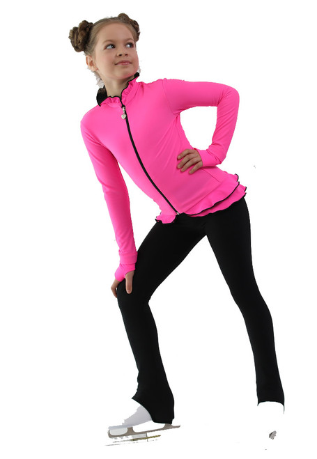 Special Deal - IceDress Figure Skating Jacket - Thermal - Minx (Hot Pink with Black, Size CM)