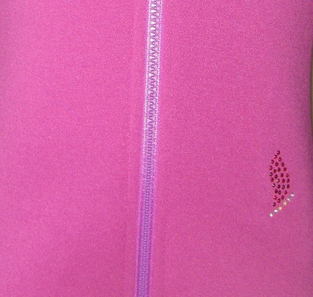 Purple Ice Skating Jacket with "Lay Back" applique 3rd view