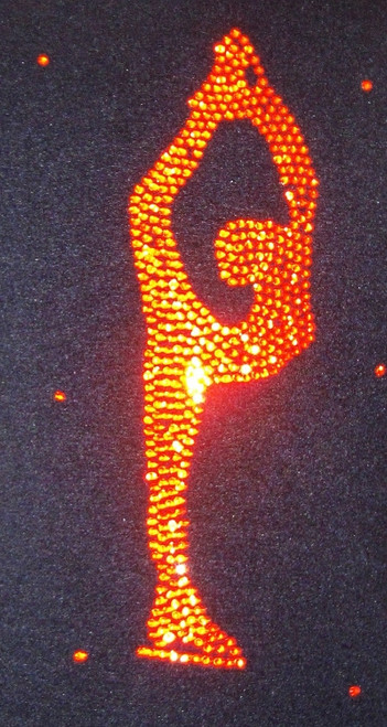 Figure Skating Jacket by Ice Fire - Orange Crystals Biellmann applique 2nd view