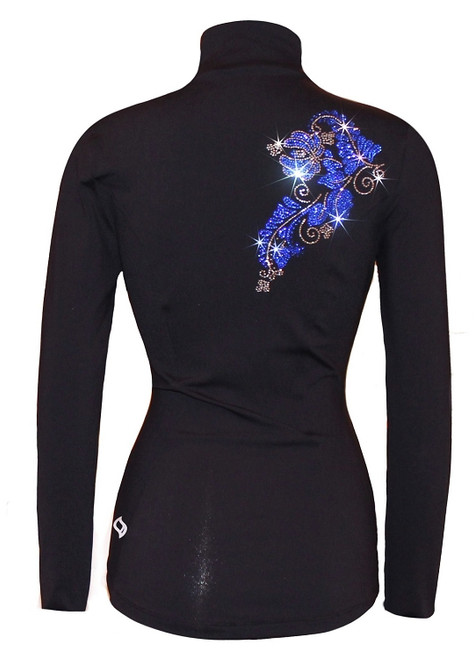 Venetta "Floral" Skating Jacket Silver/Sapphire