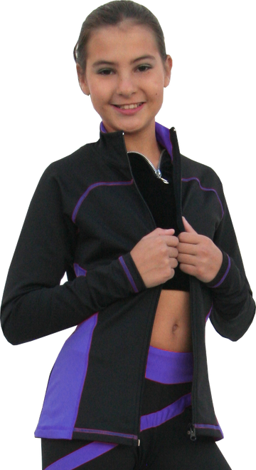 ChloeNoel J06 2Tone Princess Seam Figure Skating Jacket 3rd view