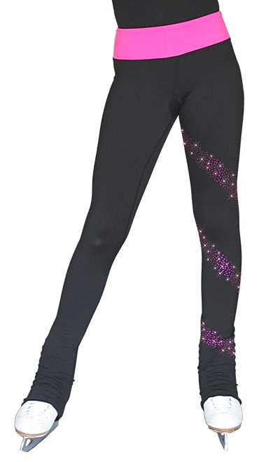 ChloeNoel PS96 Crystal Spiral Figure Skating Pants