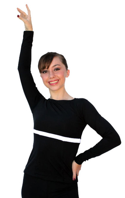 ChloeNoel T01 Boat Neck Longsleeve Fitted Top 3rd view