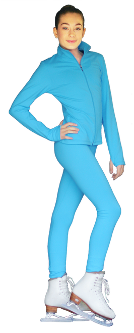 ChloeNoel JS735 Solid Color Elite Figure Skating Jacket w/ Thumb Holes 4th view