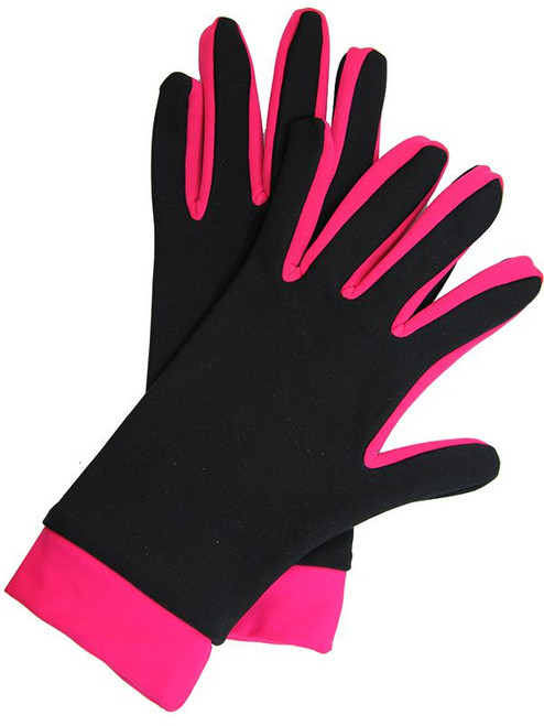 Icedress- Thermal Figure Skating Gloves (Black & Raspberry)