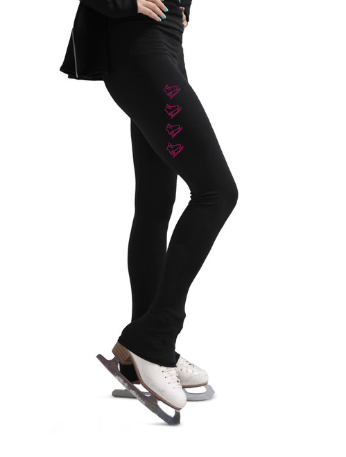 Kami-So Figure Skating Pants - Four Skates (Pink)
