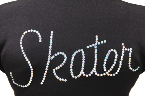 Kami-So Polartec Peplum Ice Skating Jacket - Skate Design on the Back