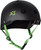 S1 Lifer Helmet - Black Matte with Bright Green Straps