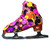 "Fantasy " Ice Skating Boot Covers (Pink/Orange)