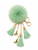 Ice Skating Jewelry - Fluffy & Green Keychain