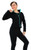 ChloeNoel Figure Skating Outfit - J48 Color Zipper Fitted Figure Skating Jacket and P22 All Black 3Inch Waist Band Skate Figure Skating Pants (Clearance)