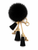 Ice Skating Jewelry - Fluffy & Black Keychain