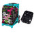Zuca Sport Bag - Petals & Stripes with Gift  One Large and Two Mini Utility Pouches (Turquoise Frame)