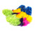 Figure Skating Furry Soakers -  Blue, Yellow, Pink and Lime Rainbow